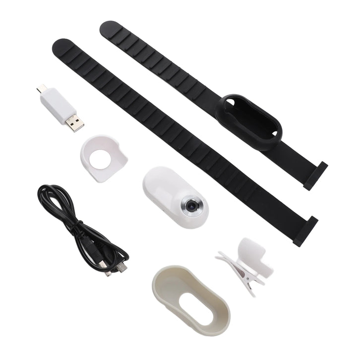 Cámara para collar de mascotas, recargable por USB, pantalla LCD HD 1080P, ligera, compatible con funciones de video y fotografía para gatos.